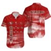 Sport-Team San Francisco 49ers Red Multi Logo Above River Hawaiian Shirt Men & Women Aloha Shirt, NFL Hawaiian Shirt