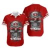 Sport-Team San Francisco 49ers Red Skull Rose Hawaiian Shirt Men & Women Aloha Shirt, NFL Hawaiian Shirt