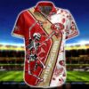 Sport-Team San Francisco 49ers Skeleton Dancing With Logo Hawaiian Shirt Men & Women Aloha Shirt, NFL Hawaiian Shirt