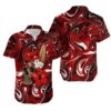 Sport-Team San Francisco 49ers Skull In Red Flower Hawaiian Shirt Men & Women Aloha Shirt, NFL Hawaiian Shirt