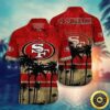 Vintage San Francisco 49ers Hawaiian Shirt Summer Beach Gift, NFL Hawaiian Shirt