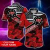 Sport-Team Tampa Bay Buccaneers Custom Name Red Grey Hawaiian Shirt Men & Women Aloha Shirt, NFL Hawaiian Shirt