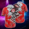 Sport-Team Tampa Bay Buccaneers Red Grey Hawaiian Shirt Men & Women Aloha Shirt, NFL Hawaiian Shirt