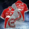 Sport-Team Tampa Bay Buccaneers Red Grey Hawaiian Shirt Men & Women Aloha Shirt 3, NFL Hawaiian Shirt
