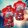 Tampa Bay Buccaneers Halloween Skull Pumpkin Hawaiian Shirt, NFL Hawaiian Shirt