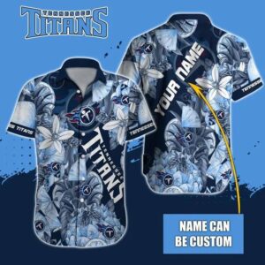 Sport-Team Tennessee Titans Custom Name Special Tropical Fruit Hawaiian Shirt Sport Team Aloha Shirt, NFL Hawaiian Shirt
