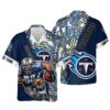 Tennessee Titans Floral Summer Hawaiian Shirt Aloha Shirt for Summer, NFL Hawaiian Shirt