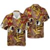 Aloha Shirt Washington Commanders Hawaiian Retro Logo Revolutions Sport-Team Hawaiian Shirt for Men & Women, NFL Hawaiian Shirt