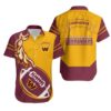 Sport-Team Washington Commanders Custom Name Yellow Brown Rugby Ball Hawaiian Shirt Sport Team Aloha Shirt, NFL Hawaiian Shirt