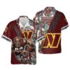 Washington Commanders Floral Summer Hawaiian Shirt Aloha Shirt for Summer, NFL Hawaiian Shirt