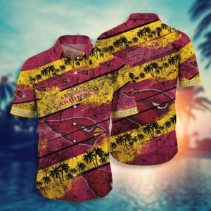 Arizona Cardinals NFL Aloha Vintage Art Hawaiian Shirt, NFL Hawaiian Shirt