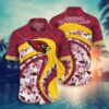 Arizona Cardinals NFL Line Waves Pattern Summer Hawaiian Shirt, NFL Hawaiian Shirt