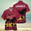 Arizona Cardinals NFL Palm Leaves Pattern Summer Hawaiian Shirt, NFL Hawaiian Shirt