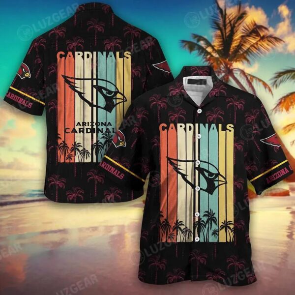 Arizona Cardinals Nfl Hawaii Beach Shirt Retro Vintage Summer Short Sleeve Button Hawaiian Shirt, NFL Hawaiian Shirt