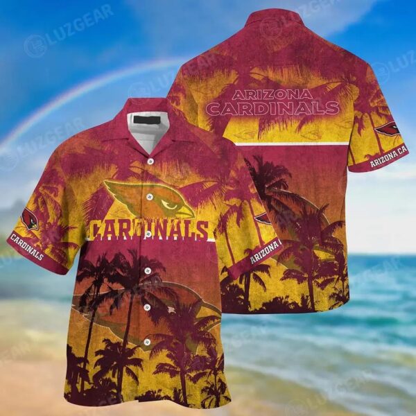 Arizona Cardinals Nfl Hawaiian Shirt Short Style Tropical Patterns Hot Trending Summer For Awesome Fans, NFL Hawaiian Shirt