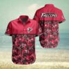 Atlanta Falcons NFL Flowers Pattern Beach Lovers Gift Hawaiian Shirt, NFL Hawaiian Shirt