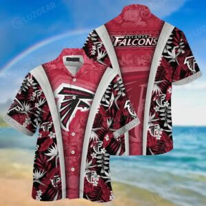 Atlanta Falcons Nfl Hawaiian Shirt Tropical Patterns Graphic New Collection Summer Gift For Fan Nfl, NFL Hawaiian Shirt