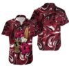Atlanta Falcons Skull And Hibiscus Flower Nfl Gift For Fan Hawaii Shirt Summer Collection, NFL Hawaiian Shirt