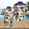 Baltimore Ravens NFL Floral White Background Hawaiian Shirt, NFL Hawaiian Shirt
