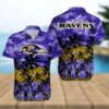 Baltimore Ravens NFL Flower Summer Best Selling Hawaiian Shirt, NFL Hawaiian Shirt