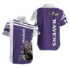 Lamar Jackson Baltimore Ravens Hawaiian Shirt Print Hawaiian Aloha Shirt, NFL Hawaiian Shirt