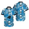 Carolina Panthers Coconut Leaves And Skulls Hawaii Shirt Summer Collection, NFL Hawaiian Shirt