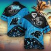 Carolina Panthers NFL Flower Gift Summer Hawaiian Shirt, NFL Hawaiian Shirt