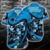 Carolina Panthers Nfl Hawaiian Sas Tropical Pattern Beach Shirt New Trends Gift For Sports Fans, NFL Hawaiian Shirt