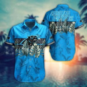 Carolina Panthers Nfl Hawaiian Sas Tropical Pattern Graphic Gift For Fan Nfl, NFL Hawaiian Shirt