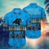 Carolina Panthers Nfl Hawaiian Sas Tropical Pattern Graphic Trends Summer Gift For Fan Nfl, NFL Hawaiian Shirt