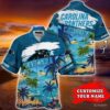 Carolina Panthers Nfl Personalized Hawaiian Shirt Tropical Pattern Graphic Trends Summer Gift For Fan Nfl, NFL Hawaiian Shirt