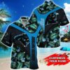 Carolina Panthers Nfl Personalized Hawaiian Shirt Floral Graphic Tropical Pattern Trends Summer Gift For Nfl Football Fans, NFL Hawaiian Shirt