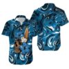 Carolina Panthers Skull And Hibiscus Flower Nfl Gift For Fan Hawaii Shirt Summer Collection, NFL Hawaiian Shirt