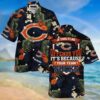 Chicago Bears Hawaiian Sas With Tropical Pattern – If This Flag Offends You It’S Because You Team Sucks, NFL Hawaiian Shirt