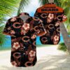 Chicago Bears NFL Beach Floral Tropical 3D Printing Hawaiian Shirt, NFL Hawaiian Shirt