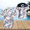 Chicago Bears NFL Floral White Background Hawaiian Shirt, NFL Hawaiian Shirt