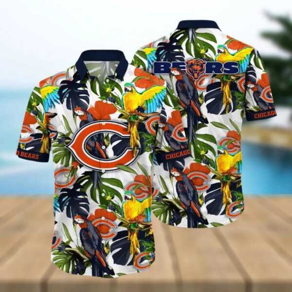 Chicago Bears NFL Nightstime Aloha Hawaiian Shirt, NFL Hawaiian Shirt