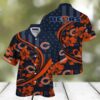 Chicago Bears NFL US Flag Aloha Pattern Hawaiian Shirt, NFL Hawaiian Shirt