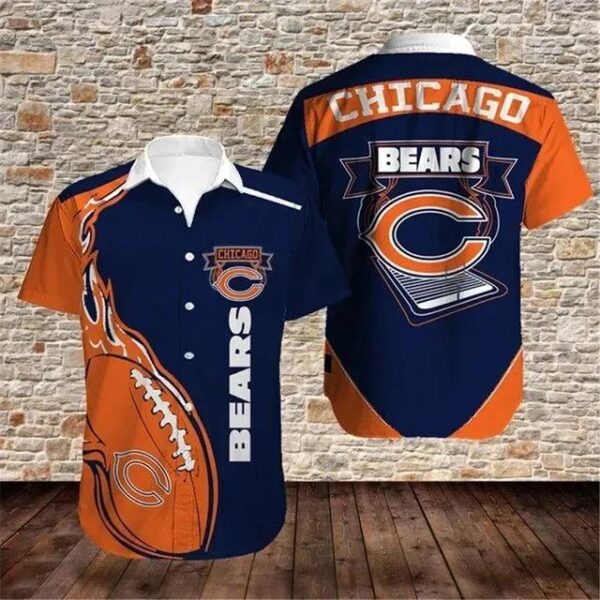 Chicago Bears Nfl Gift For Fan Football Graphic Print Short Sleeve Hawaiian Shirt 2, NFL Hawaiian Shirt