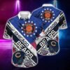 Chicago Bears Nfl Hawaiian Shirt Graphic American Flag 3D Printed Short Shirt Best Gift For Fans, NFL Hawaiian Shirt