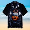 Chicago Bears Skull Nfl Hawaiian Graphic Print Short Sleeve Hawaiian Shirt, NFL Hawaiian Shirt