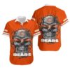 Chicago Bears Sugar Skull Nfl Gift For Fan Hawaiian Graphic Print Short Sleeve Hawaiian Shirt, NFL Hawaiian Shirt