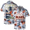 Chicago Bears Team Logo Pattern Football Hawaiian Shirt, NFL Hawaiian Shirt