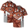 Chicago Bears Team Logo Pattern Hibiscus Flower Hawaiian Shirt, NFL Hawaiian Shirt