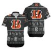 Cincinnati Bengals 3D Hawaiian Shirt Print Short Sleeve Hawaiian Aloha Shirt, NFL Hawaiian Shirt