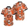 Cincinnati Bengals Coconut Leaves And Skulls Hawaii Shirt Summer Collection, NFL Hawaiian Shirt