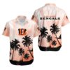 Cincinnati Bengals Coconut Trees Nfl Gift For Fan Hawaiian Graphic Print Short Sleeve Hawaiian Shirt, NFL Hawaiian Shirt