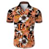 Cincinnati Bengals Hawaiian Shirt Tropical Flower, NFL Hawaiian Shirt