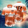 Cincinnati Bengals Nfl Summer Hawaiian Sas Tropical Pattern Graphic For Sports, NFL Hawaiian Shirt