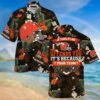 Cleveland Browns Hawaiian Shirt With Tropical Patterns – If This Flag Offends You It’S Because You Team Sucks, NFL Hawaiian Shirt